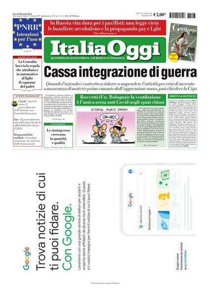 Italia oggi : quotidiano di economia finanza e politica